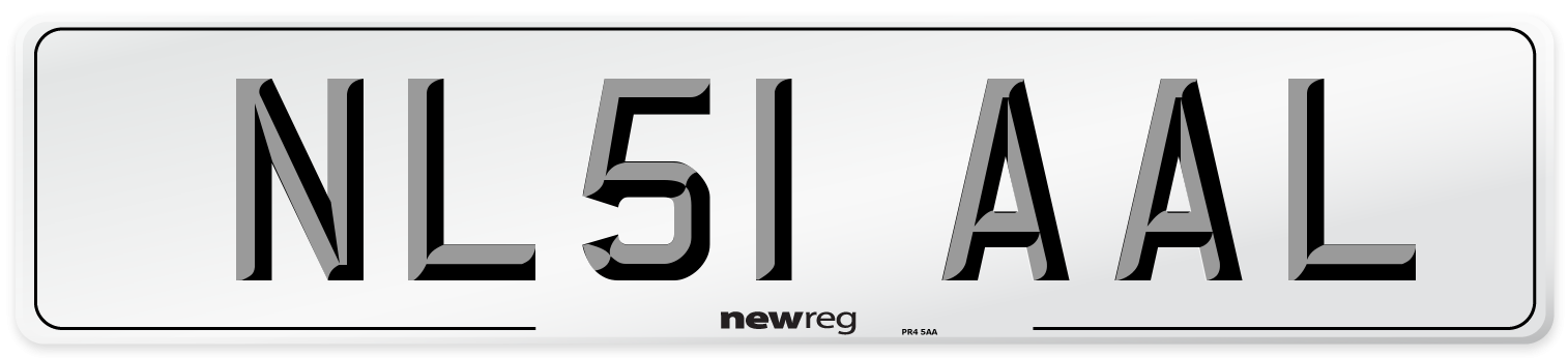 NL51 AAL Number Plate from New Reg